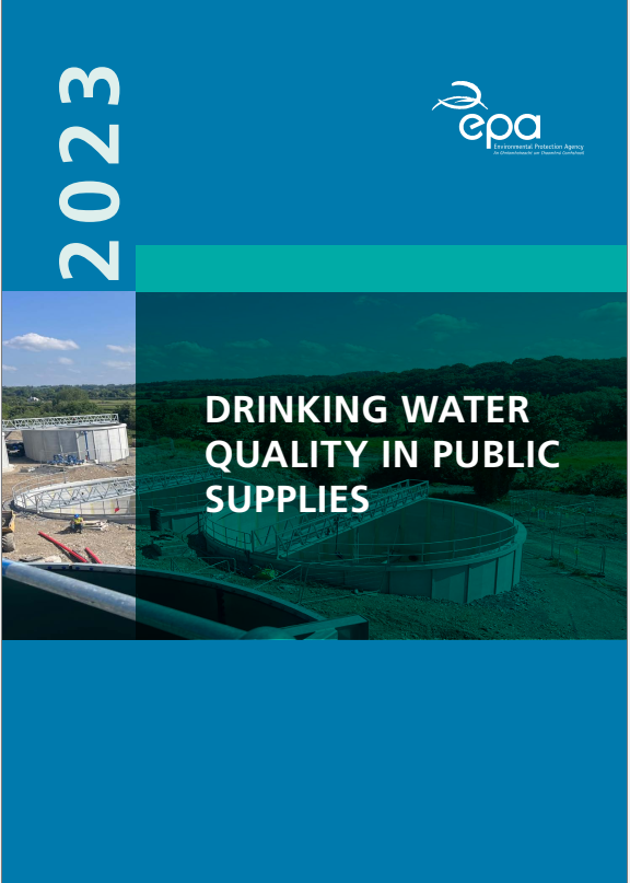 front cover of report 2023 drinking water quality in public supplies