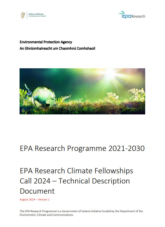 EPA Research Climate Fellowships Call 2024 Technical Description